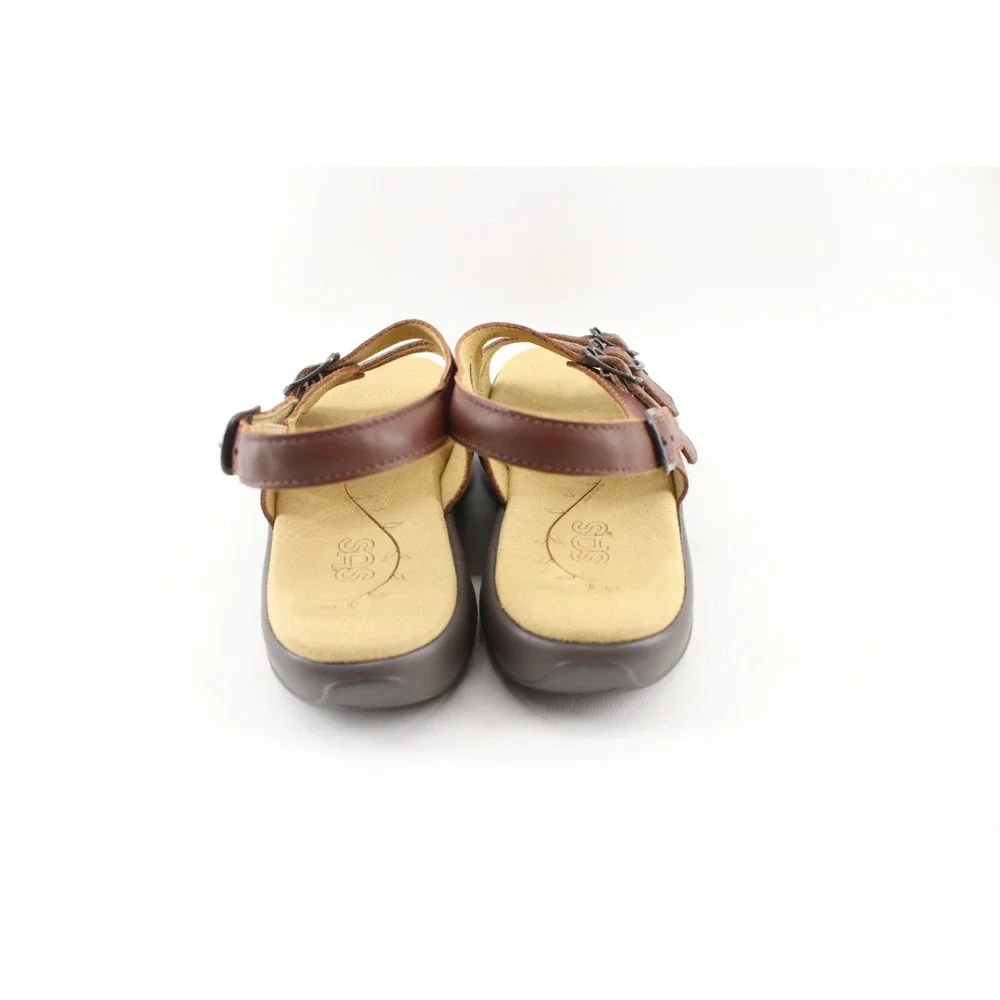 SAS Mystic Tripad Comfort Brown Leather Sandals Women's Size 8.5 N‎